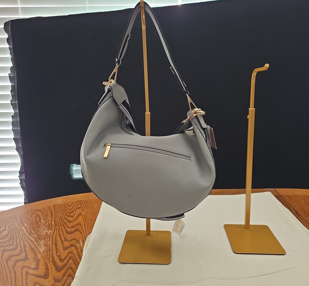 Women's Gray Hobo Shoulder Bag - Unbranded